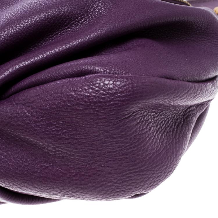 Pre Owned Marc by Marc Jacobs Purple Leather Classic Q Natasha Crossbody Bag