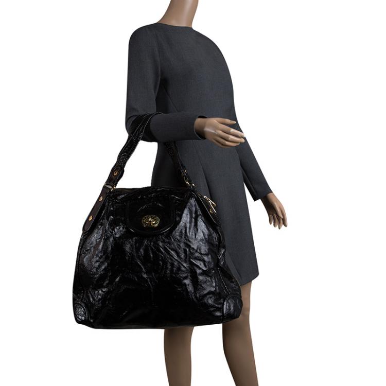 Marc Jacobs Black Patent Leather Shoulder Bag