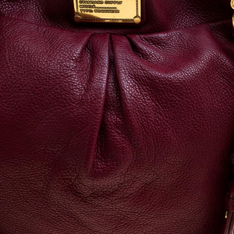 Pre Owned Marc by Marc Jacobs Red Leather Classic Q Hillier Hobo