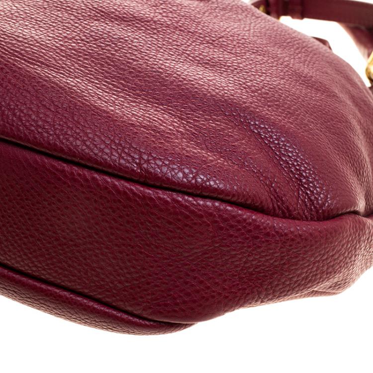 Pre Owned Marc by Marc Jacobs Red Leather Classic Q Hillier Hobo