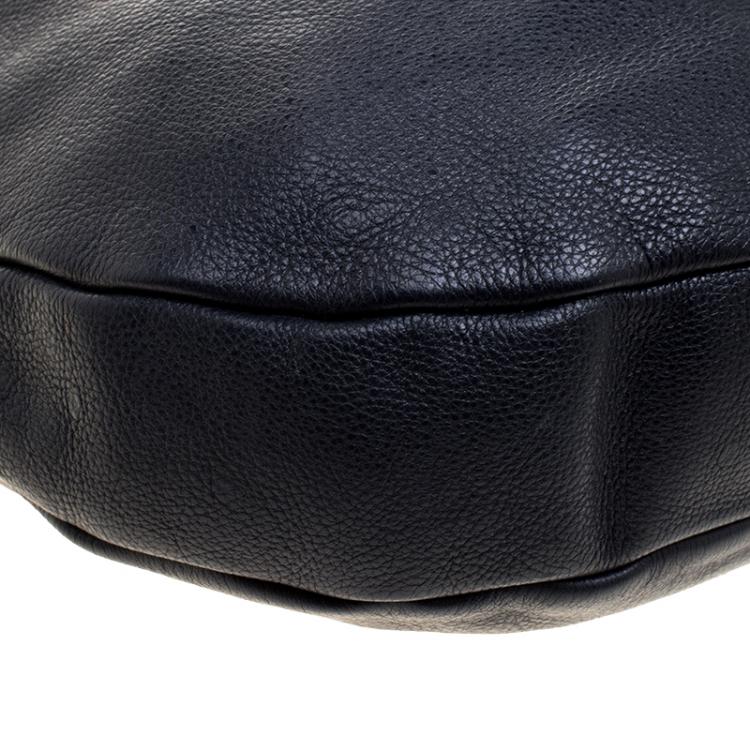 Pre Owned Marc by Marc Jacobs Navy Blue Leather Classic Q Hillier Hobo
