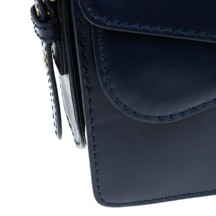 Pre Owned Marc by Marc Jacobs Navy Blue Leather Small Shoulder Bag