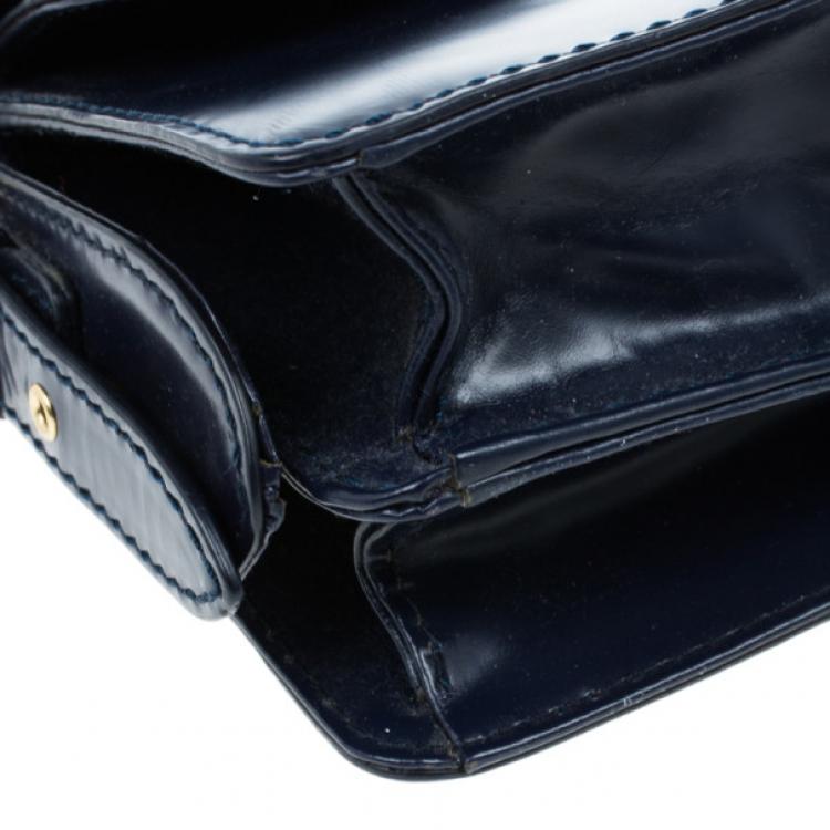 Pre Owned Marc by Marc Jacobs Navy Blue Leather Small Shoulder Bag