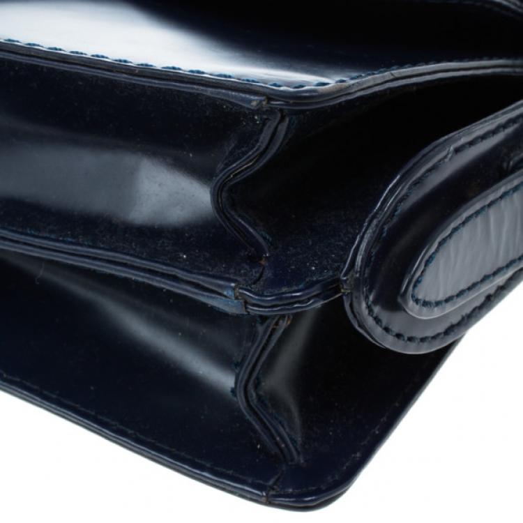 Pre Owned Marc by Marc Jacobs Navy Blue Leather Small Shoulder Bag