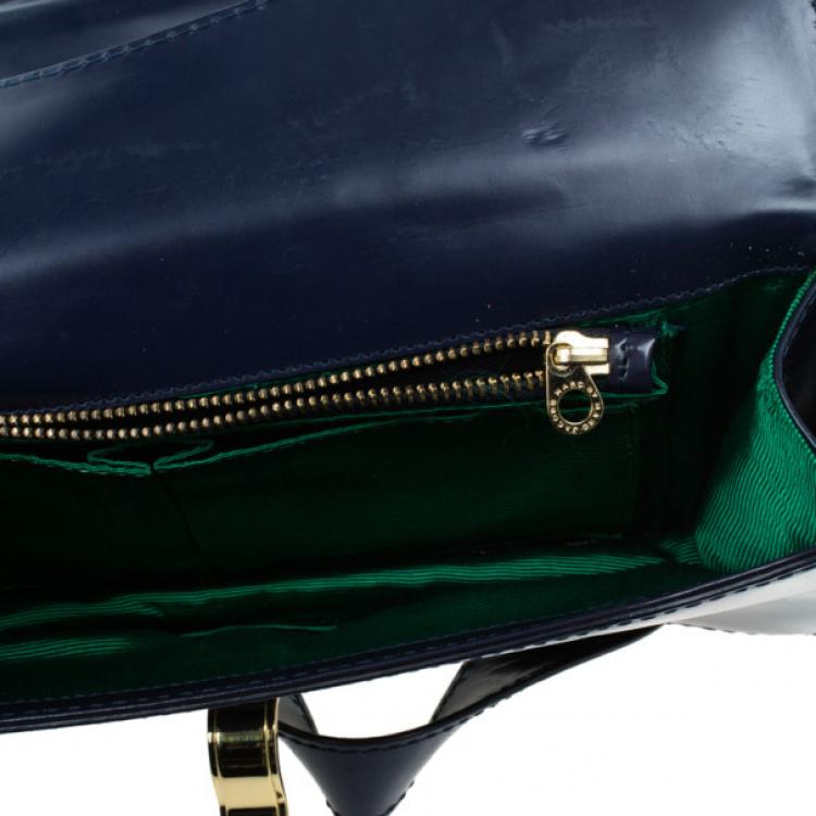 Pre Owned Marc by Marc Jacobs Navy Blue Leather Small Shoulder Bag