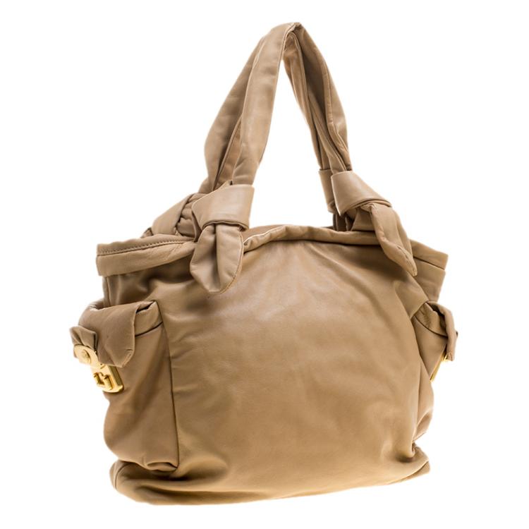 Pre Owned Marc by Marc Jacobs Camel Leather Shoulder Bag
