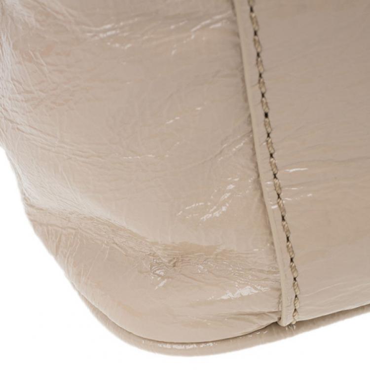 Pre Owned Marc by Marc Jacobs Taupe Glazed Leather Lea Crossbody