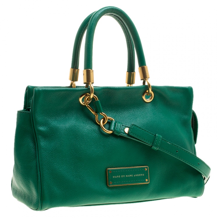 Pre Owned Marc by Marc Jacobs Green Leather Bentley Tote