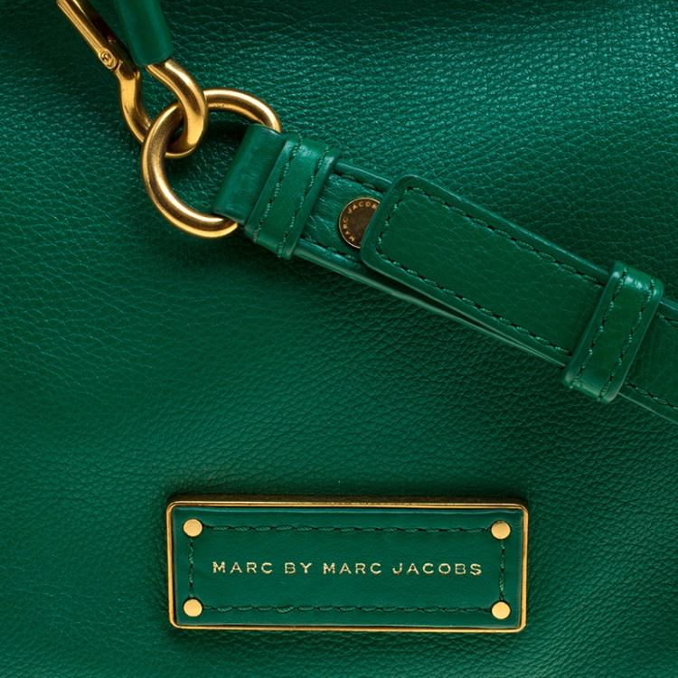 Pre Owned Marc by Marc Jacobs Green Leather Bentley Tote