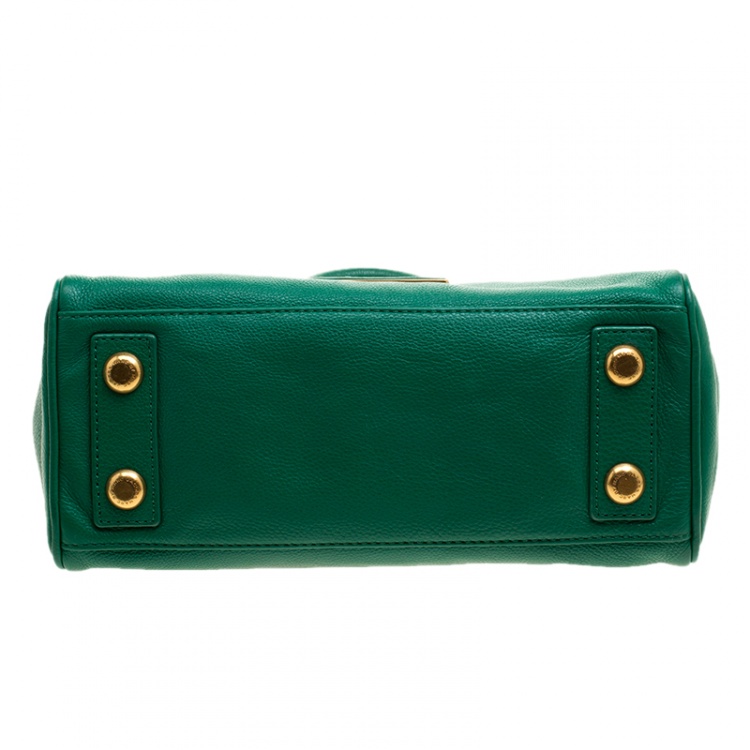 Pre Owned Marc by Marc Jacobs Green Leather Bentley Tote