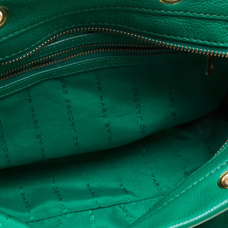 Pre Owned Marc by Marc Jacobs Green Leather Bentley Tote