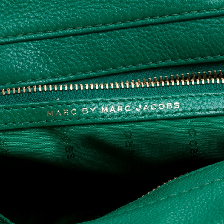 Pre Owned Marc by Marc Jacobs Green Leather Bentley Tote