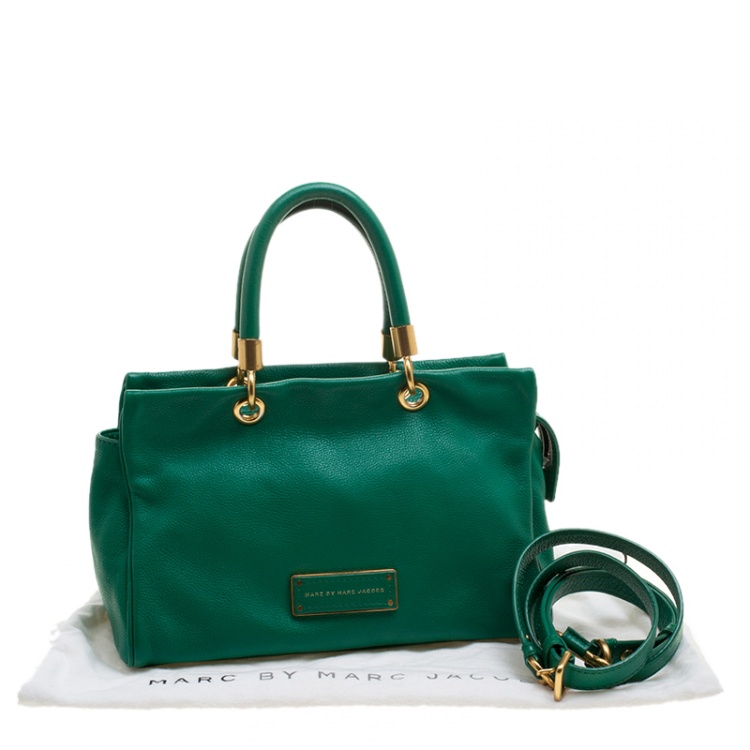 Pre Owned Marc by Marc Jacobs Green Leather Bentley Tote