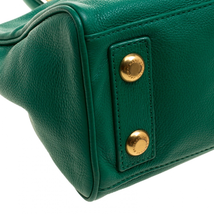Pre Owned Marc by Marc Jacobs Green Leather Bentley Tote