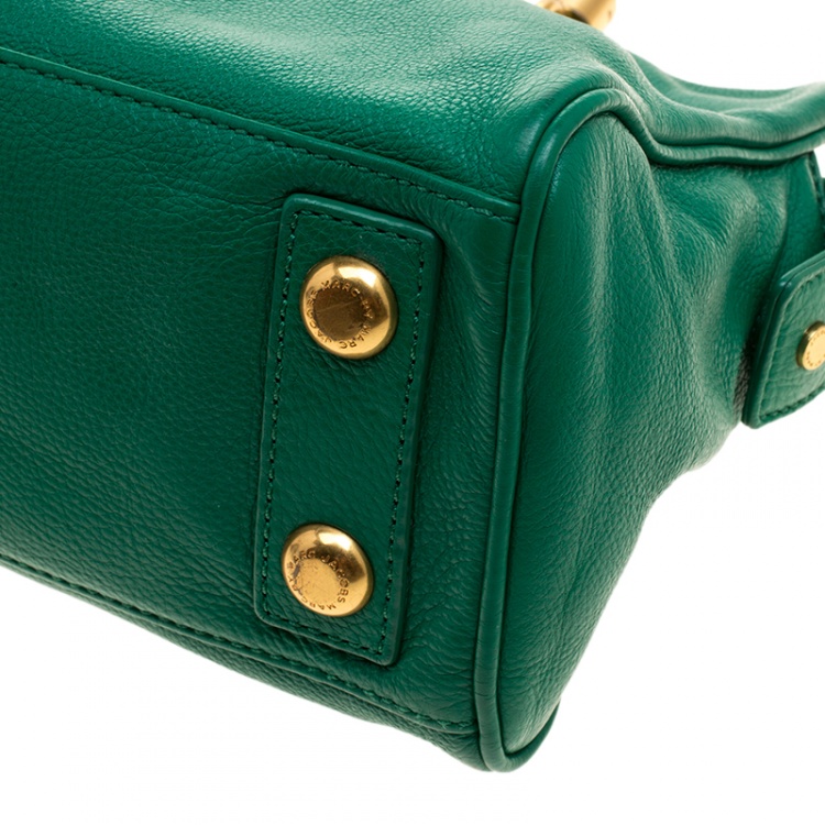 Pre Owned Marc by Marc Jacobs Green Leather Bentley Tote