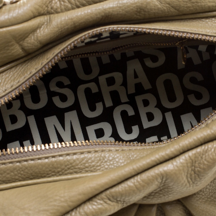 Pre Owned Marc by Marc Jacobs Taupe Leather Classic Q Baby Groovee Bag