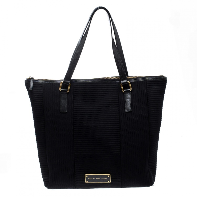 Pre Owned Marc by Marc Jacobs Black Canvas Shopper Tote