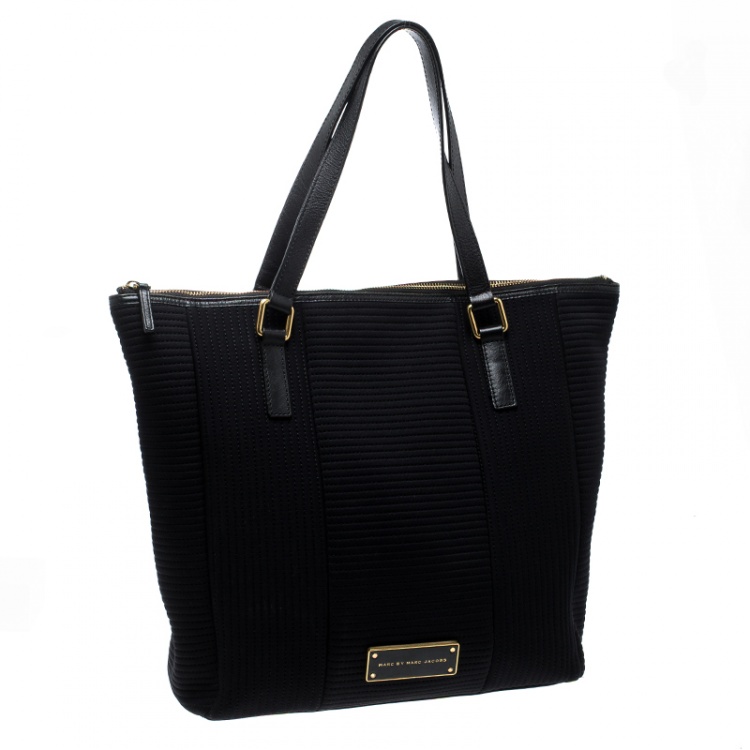 Pre Owned Marc by Marc Jacobs Black Canvas Shopper Tote