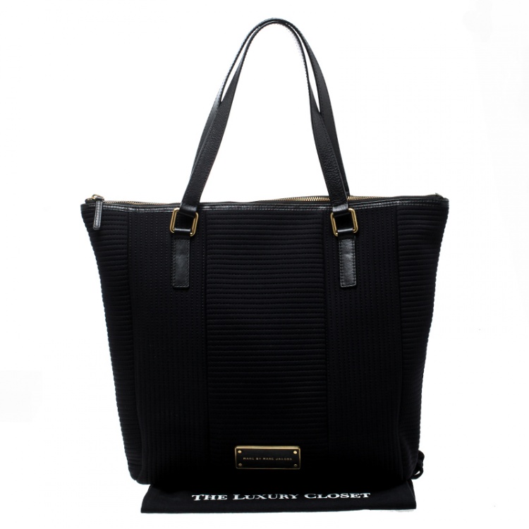 Pre Owned Marc by Marc Jacobs Black Canvas Shopper Tote