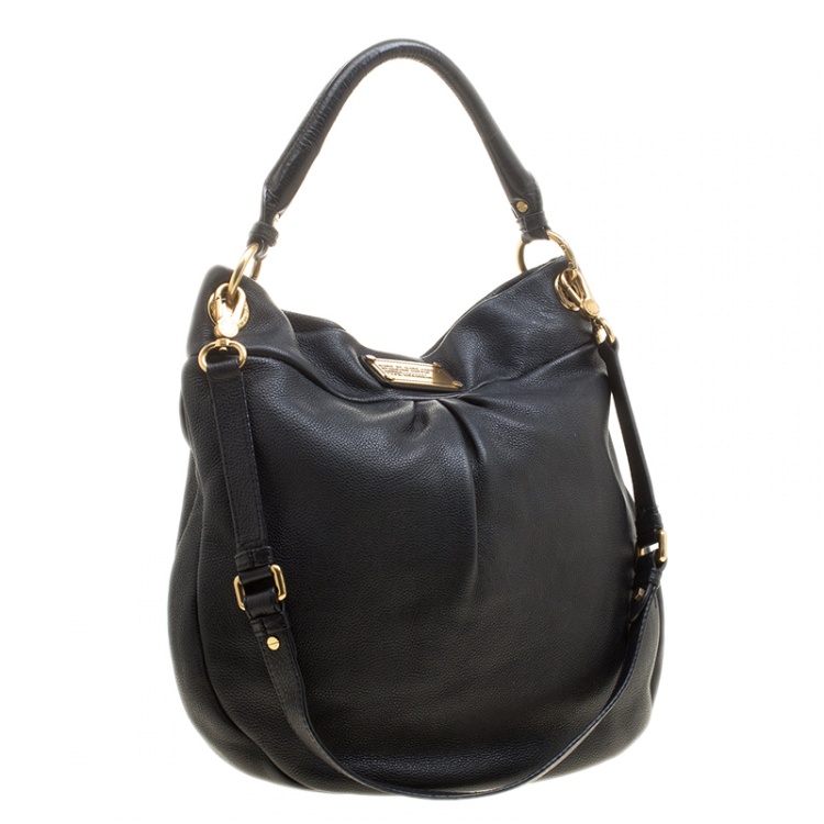 Pre Owned Marc by Marc Jacobs Black Leather Classic Q Hillier Hobo