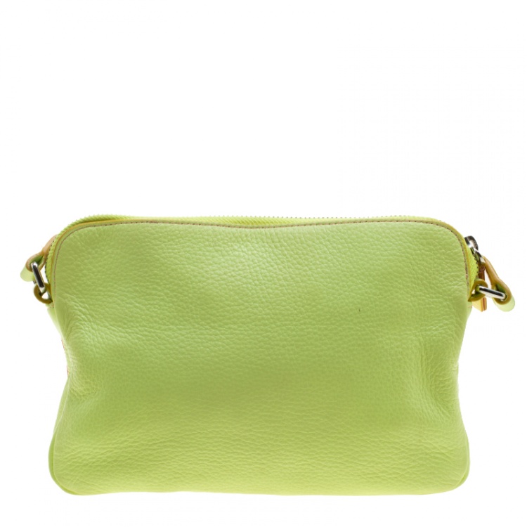 Pre Owned Marc by Marc Jacobs Pink/Green Leather Crossbody Bag