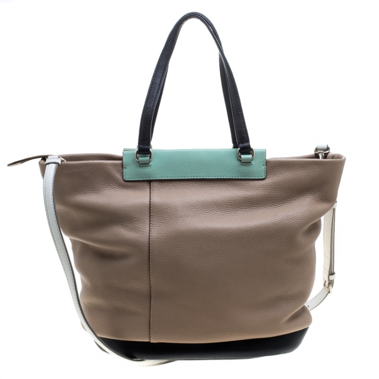 Pre Owned Marc by Marc Jacobs Multicolor Leather Convertible Tote