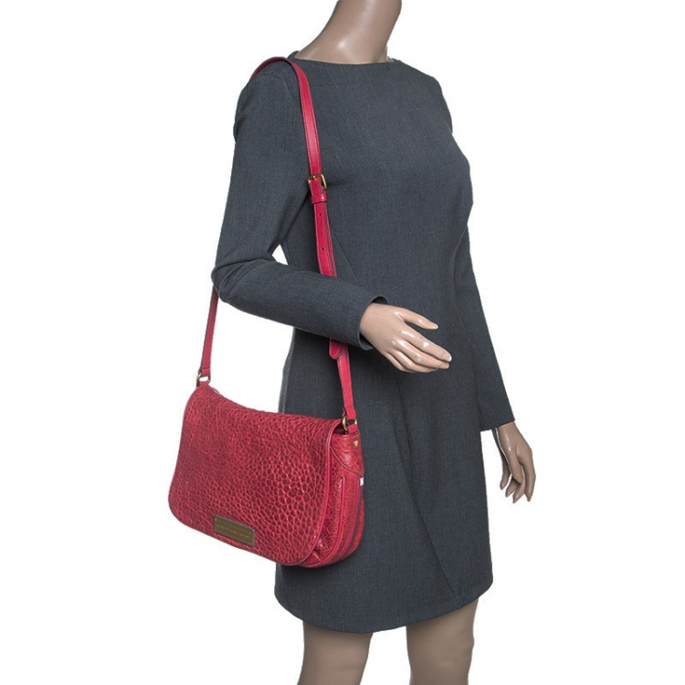 Pre Owned Marc by Marc Jacobs Red Leather Washed Up The Nash Crossbody Bag