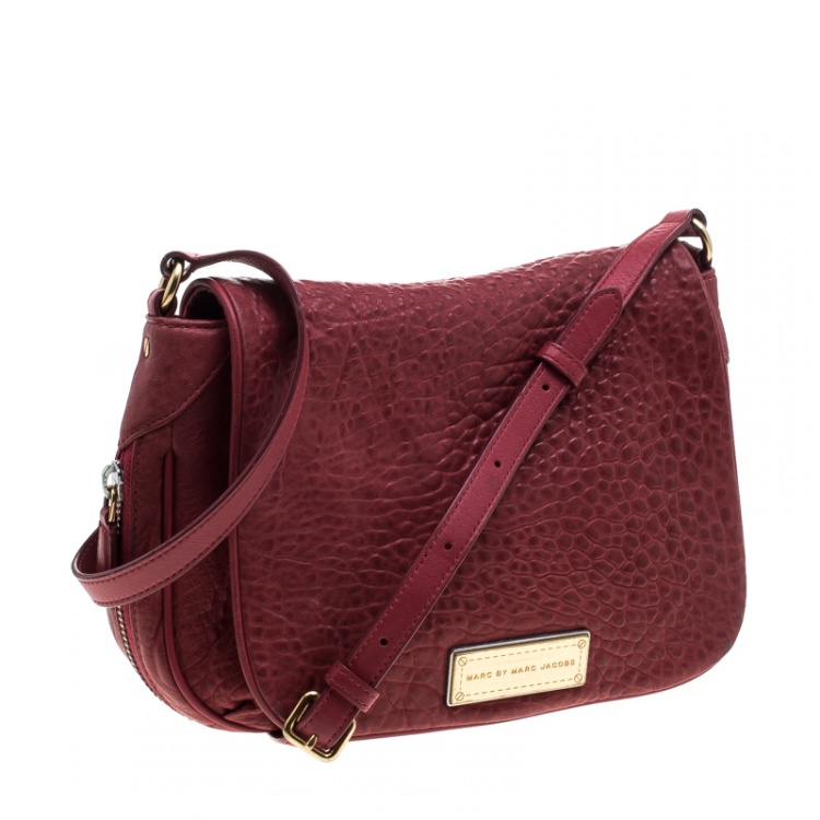 Pre Owned Marc by Marc Jacobs Red Leather Washed Up The Nash Crossbody Bag