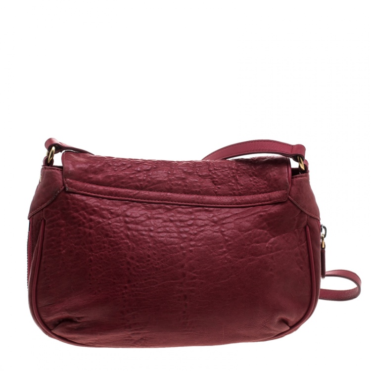 Pre Owned Marc by Marc Jacobs Red Leather Washed Up The Nash Crossbody Bag
