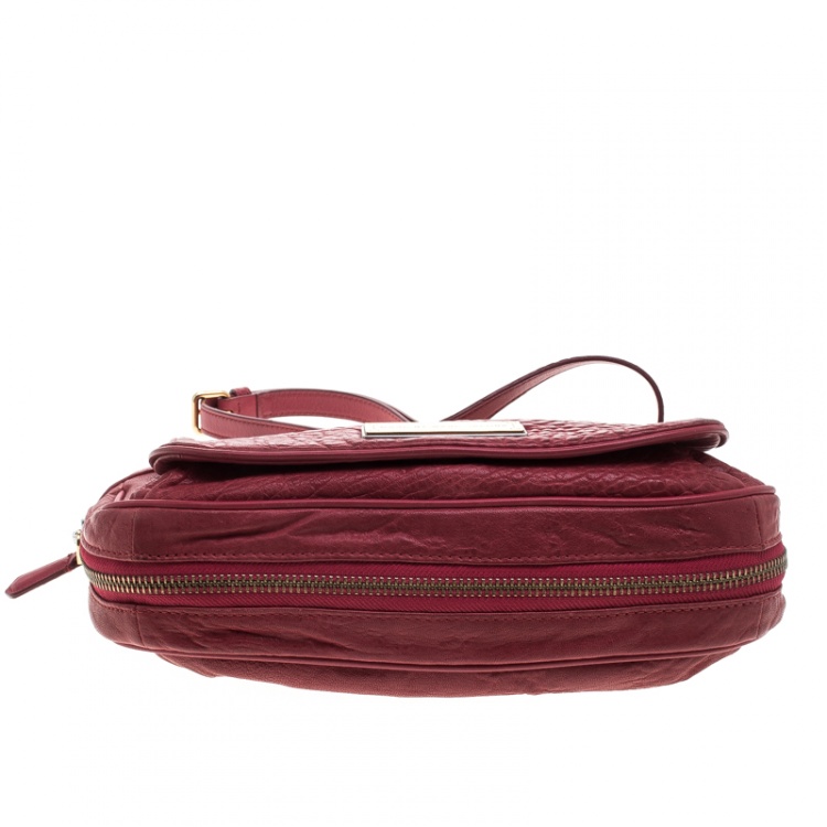 Pre Owned Marc by Marc Jacobs Red Leather Washed Up The Nash Crossbody Bag