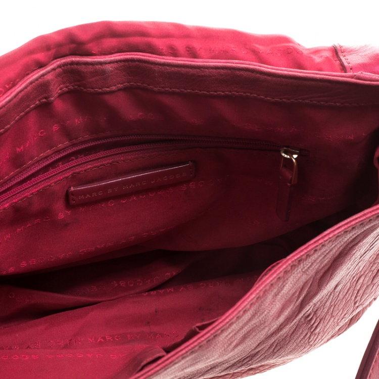 Pre Owned Marc by Marc Jacobs Red Leather Washed Up The Nash Crossbody Bag