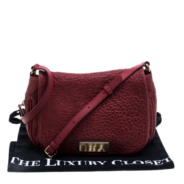 Pre Owned Marc by Marc Jacobs Red Leather Washed Up The Nash Crossbody Bag