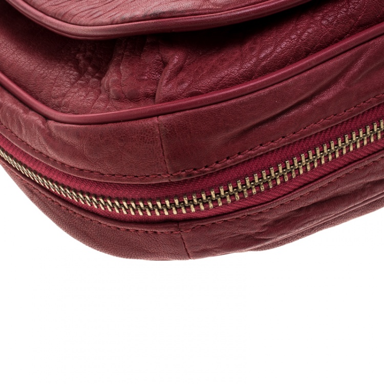 Pre Owned Marc by Marc Jacobs Red Leather Washed Up The Nash Crossbody Bag