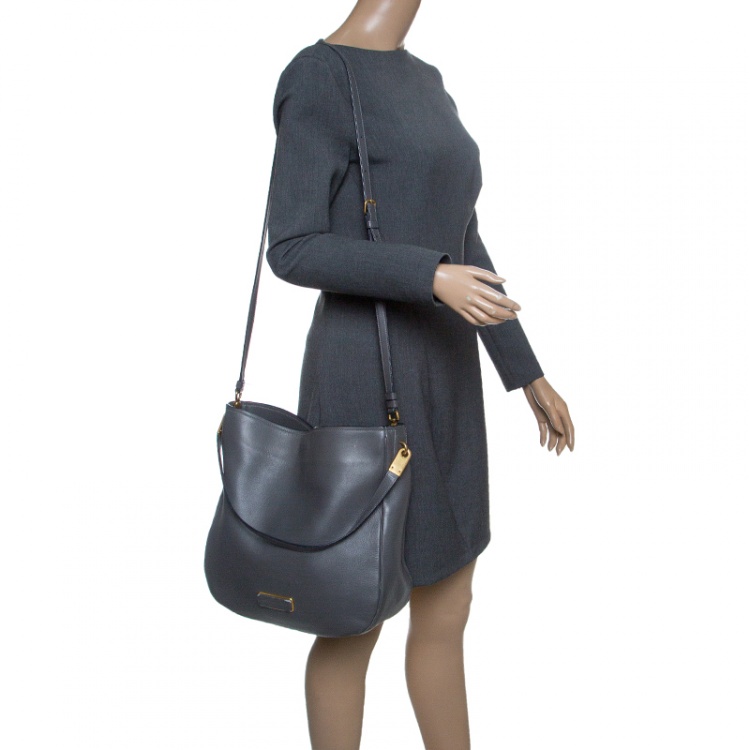 Pre Owned Marc by Marc Jacobs Grey Leather Ligero Hobo