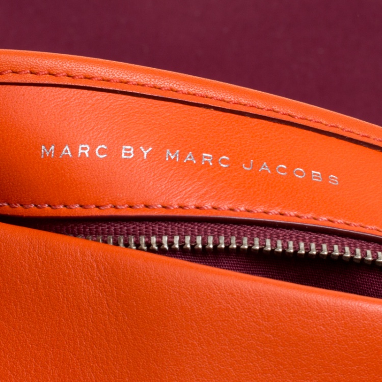 Pre Owned Marc by Marc Jacobs Orange Leather Large Luna Shoulder Bag
