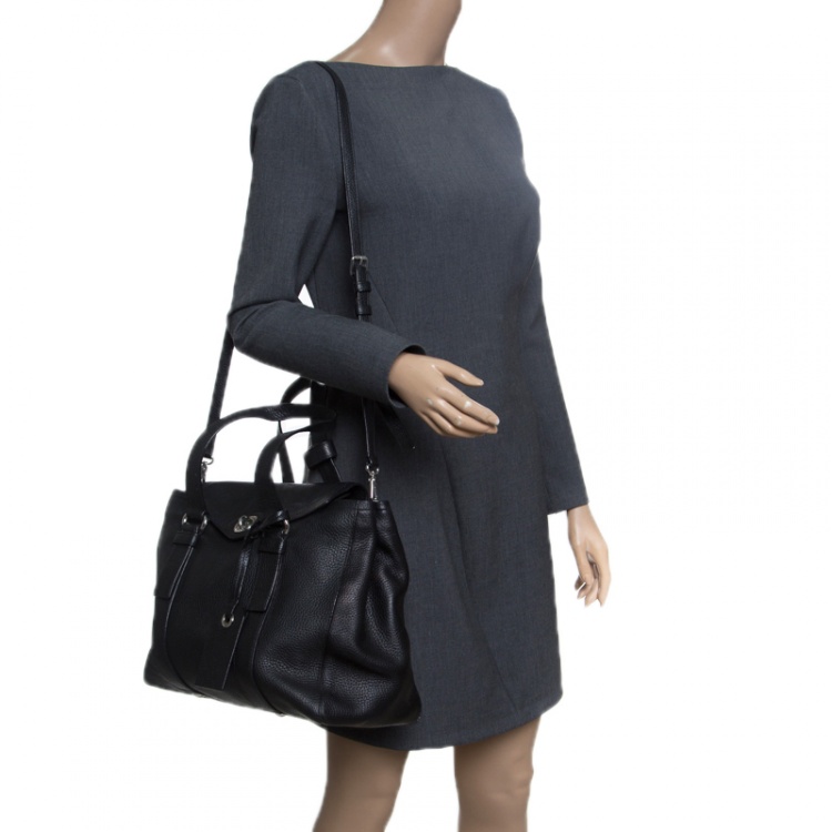 Pre Owned Marc by Marc Jacobs Black Leather Turnlock Bowler Bag