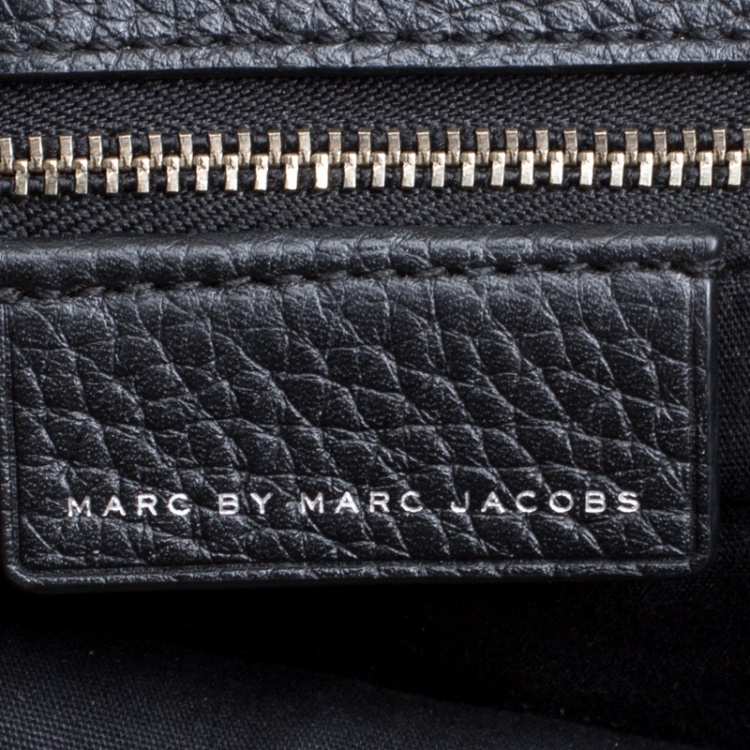 Pre Owned Marc by Marc Jacobs Black Leather Turnlock Bowler Bag