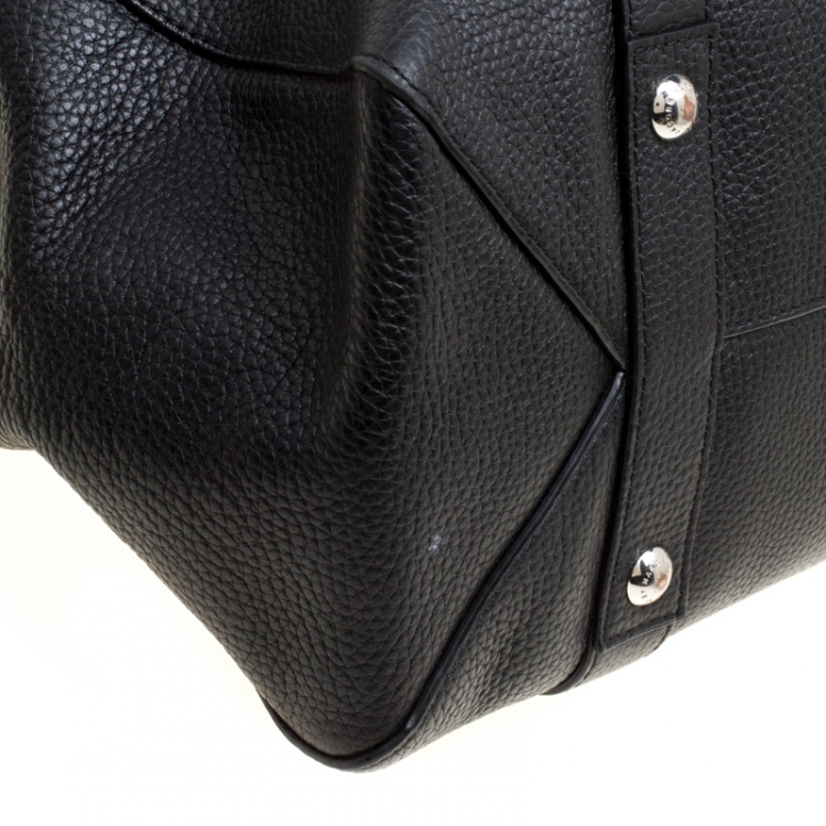 Pre Owned Marc by Marc Jacobs Black Leather Turnlock Bowler Bag