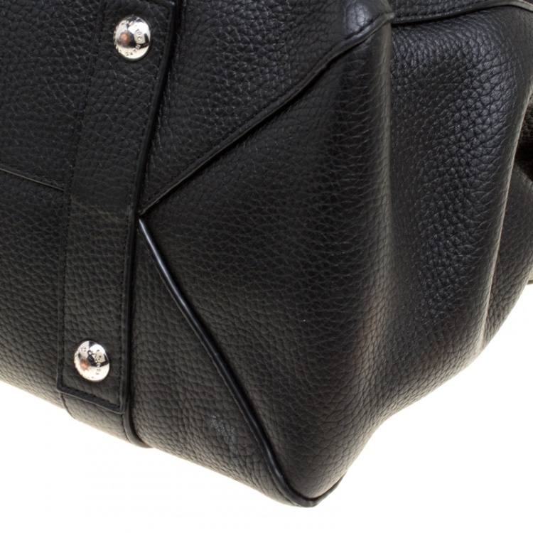 Pre Owned Marc by Marc Jacobs Black Leather Turnlock Bowler Bag