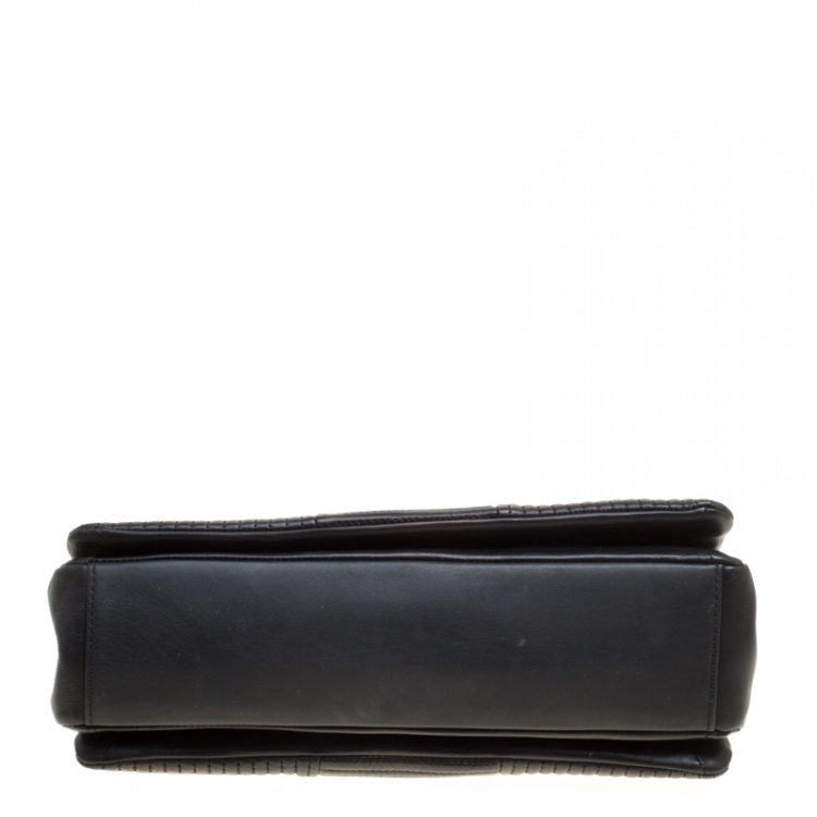 Pre Owned Marc by Marc Jacobs Black Leather East End Lady Rei Clutch 