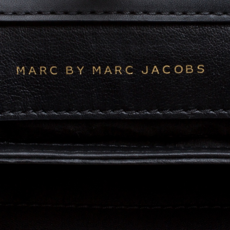 Pre Owned Marc by Marc Jacobs Black Leather East End Lady Rei Clutch 