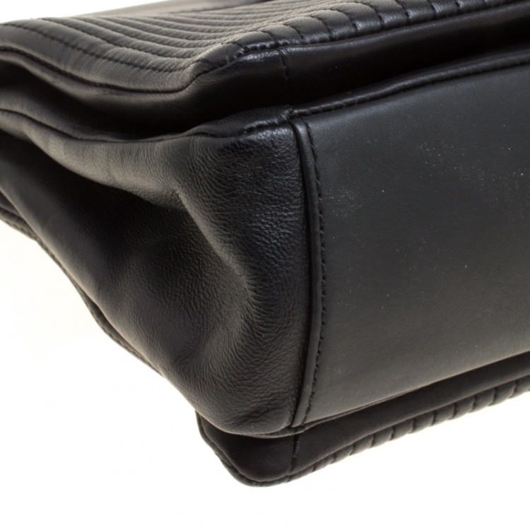 Pre Owned Marc by Marc Jacobs Black Leather East End Lady Rei Clutch 