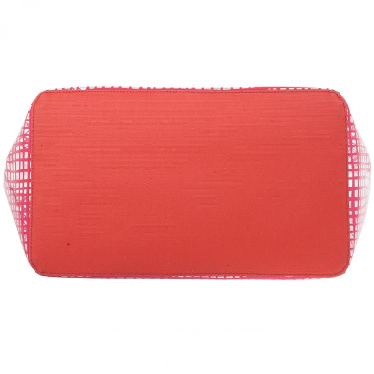 Pre Owned Marc by Marc Jacobs Pink Check Transparent Tote