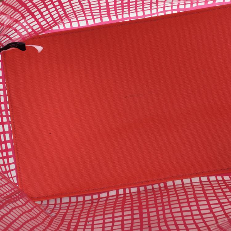 Pre Owned Marc by Marc Jacobs Pink Check Transparent Tote