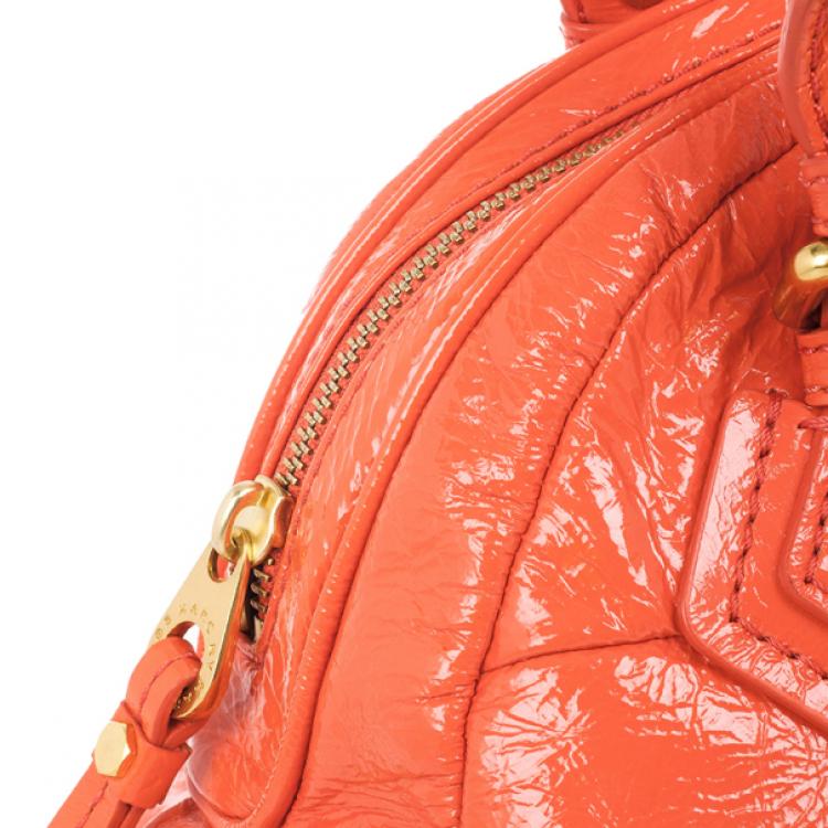 Pre Owned Marc by Marc Jacobs Vibrant Orange Classic Q Baby Aidan Satchel