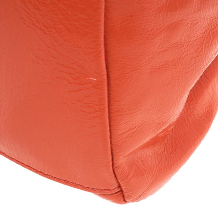 Pre Owned Marc by Marc Jacobs Vibrant Orange Classic Q Baby Aidan Satchel