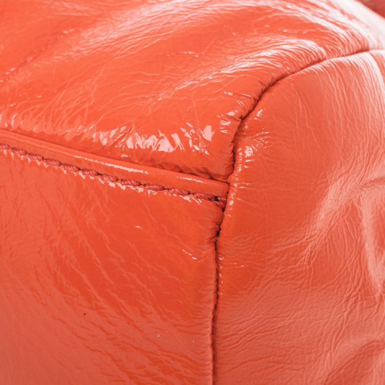 Pre Owned Marc by Marc Jacobs Vibrant Orange Classic Q Baby Aidan Satchel