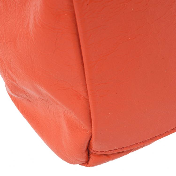 Pre Owned Marc by Marc Jacobs Vibrant Orange Classic Q Baby Aidan Satchel