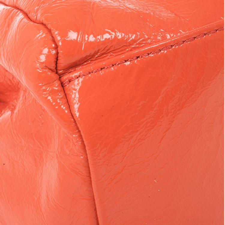 Pre Owned Marc by Marc Jacobs Vibrant Orange Classic Q Baby Aidan Satchel
