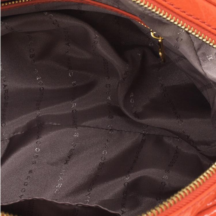 Pre Owned Marc by Marc Jacobs Vibrant Orange Classic Q Baby Aidan Satchel